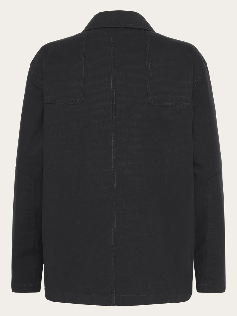 KnowledgeCotton Apparel - WMN Ripstop overshirt Jackets 1300 Black Jet