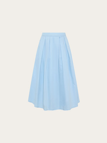 KnowledgeCotton Apparel - WMN Satin pleat skirt Skirts 1009 Skyway