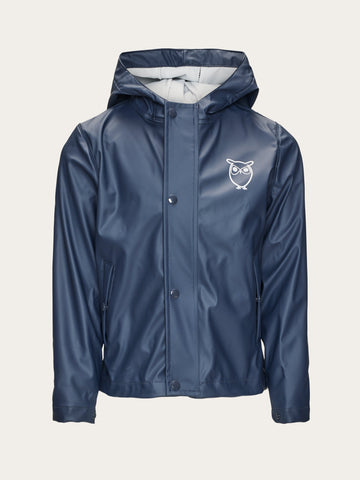 KnowledgeCotton Apparel - YOUNG Short rain jacket Jackets 1001 Total Eclipse