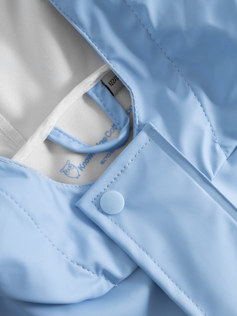 KnowledgeCotton Apparel - YOUNG Short rain jacket Jackets 1349 Chambray Blue