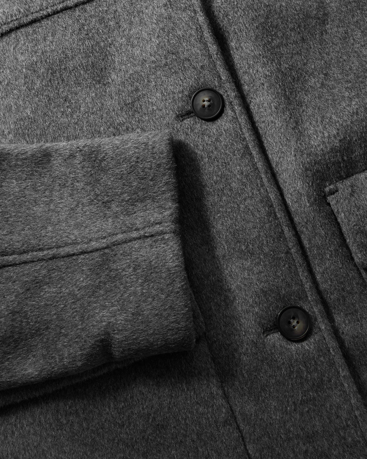 KnowledgeCotton Apparel - WMN Short wool jacket Jackets 1073 Dark Grey Melange
