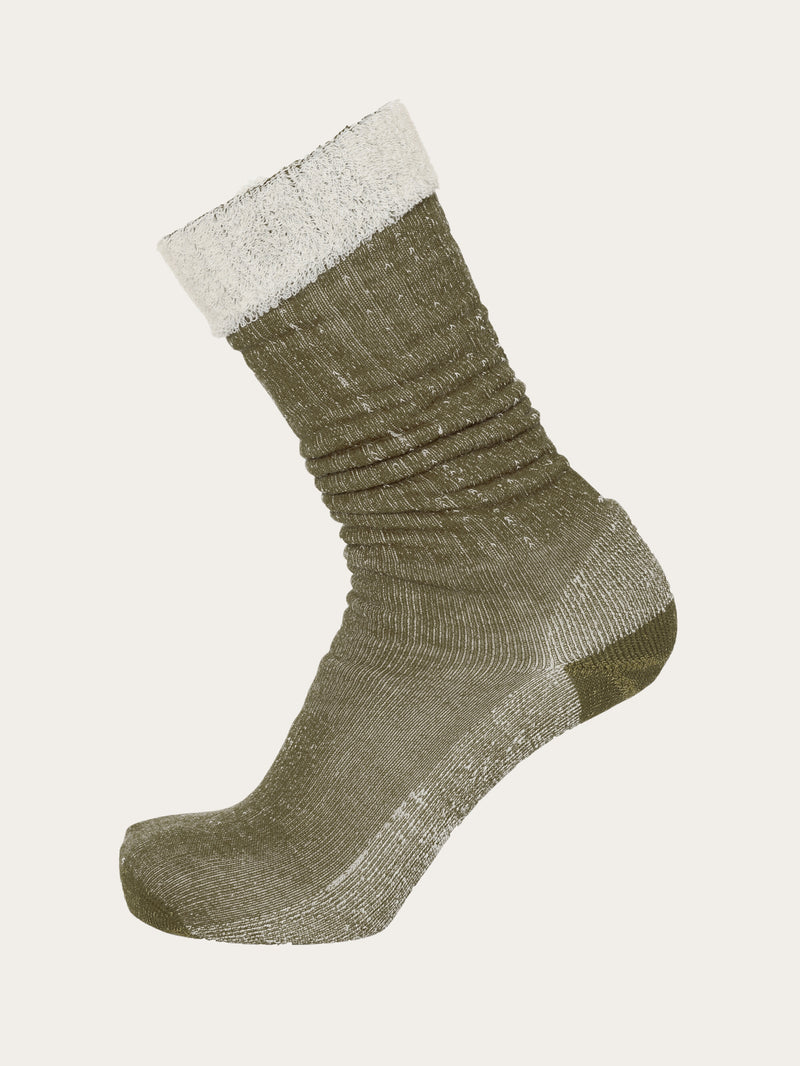 KnowledgeCotton Apparel - UNI Single pack low terry wool sock Socks 1090 Forrest Night