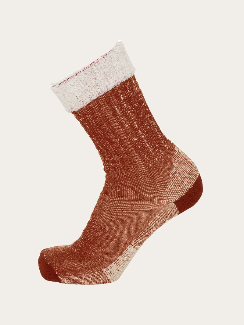 KnowledgeCotton Apparel - UNI Single pack low terry wool sock Socks 1186 Arabian Spice