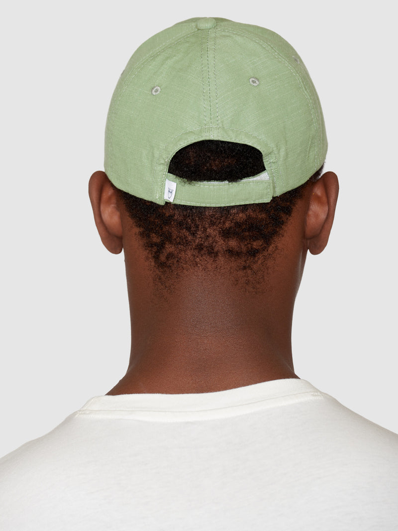 KnowledgeCotton Apparel - UNI Slub yarn baseball cap - GOTS/Vegan Caps 1454 Shale Green