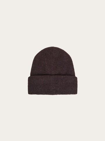 KnowledgeCotton Apparel - UNI Soufflé yarn beanie Hats 1487 Chocolate Torte