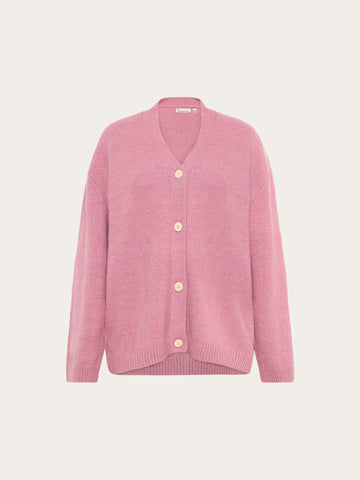 KnowledgeCotton Apparel - WMN Soufflé yarn cardigan Knits 1503 Orchid Haze