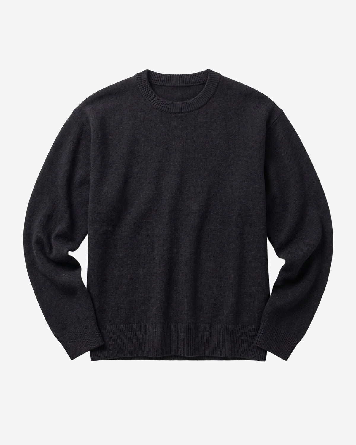 KnowledgeCotton Apparel - MEN Soufflé yarn sweater Knits 1300 Black Jet