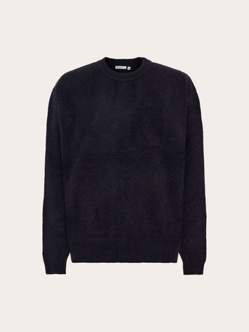 KnowledgeCotton Apparel - MEN Soufflé yarn sweater Knits 1412 Night Sky