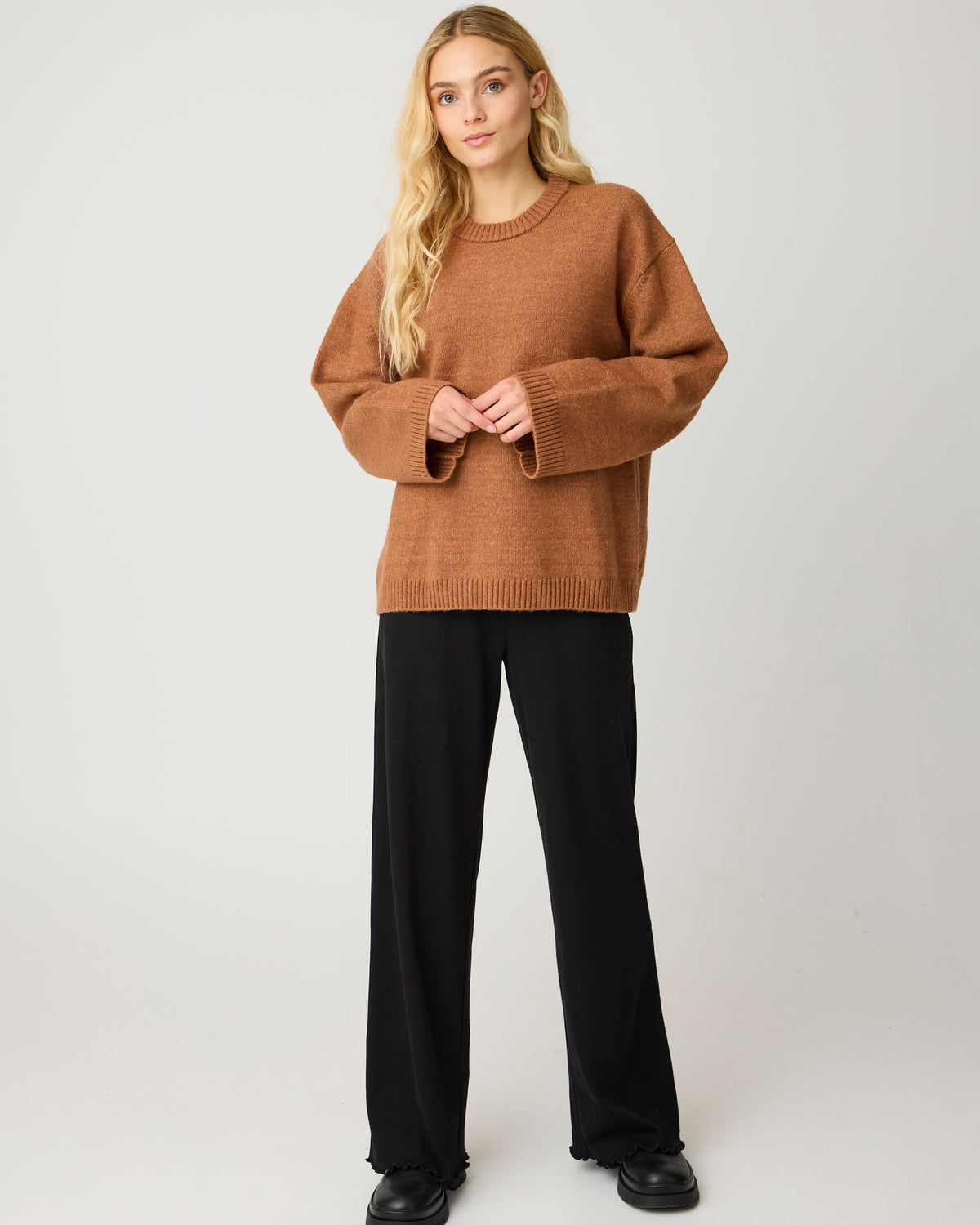 KnowledgeCotton Apparel - WMN Soufflé yarn sweater Knits 1499 Lion