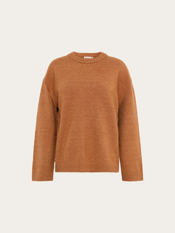 KnowledgeCotton Apparel - WMN Soufflé yarn sweater Knits 1499 Lion