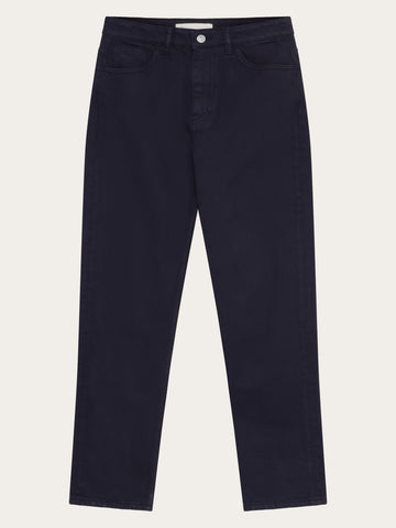 KnowledgeCotton Apparel - WMN Stella slim twill pants Pants 1412 Night Sky