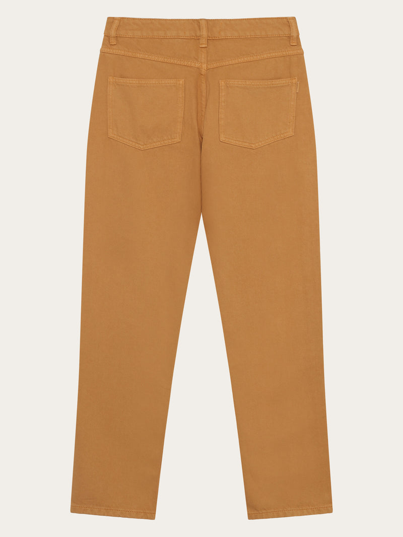 KnowledgeCotton Apparel - WMN Stella slim twill pants Pants 1484 Apple Cinnamon