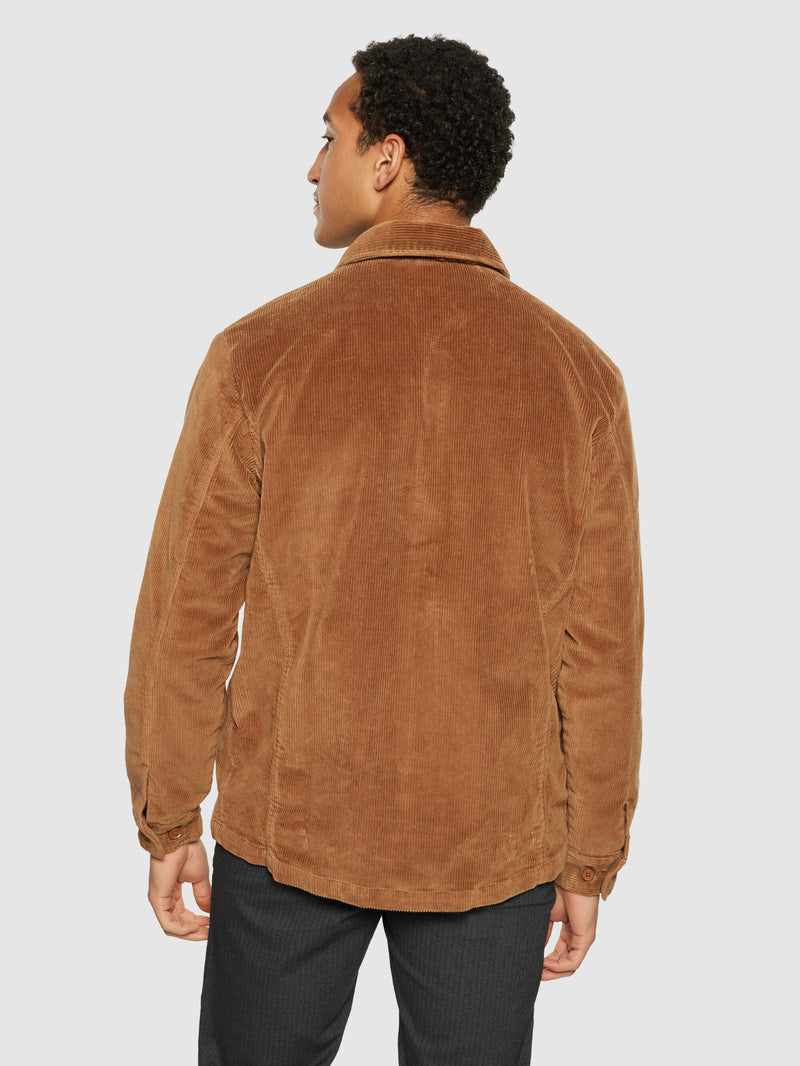 KnowledgeCotton Apparel - MEN Stretched 8-wales corduroy overshirt Overshirts 1121 Dachshund