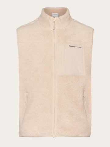 KnowledgeCotton Apparel - MEN Teddy fleece vest Fleeces 9999 Item Colour