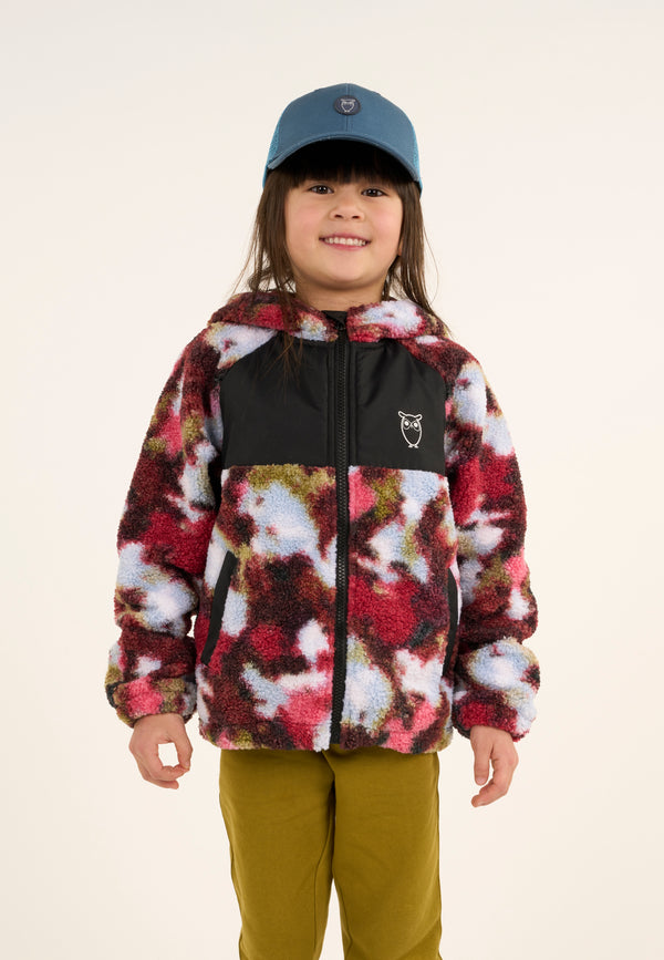 KnowledgeCotton Apparel - YOUNG Teddy zip jacket w. hood Fleeces 9998 item color
