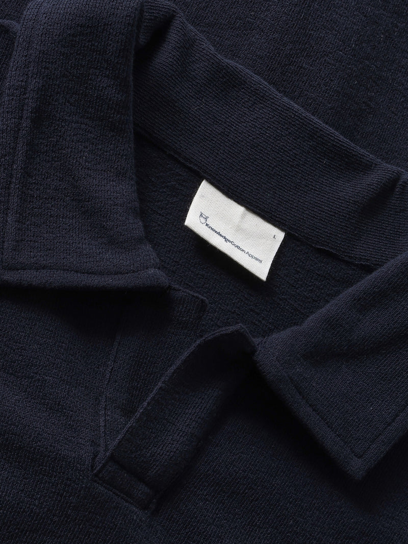 KnowledgeCotton Apparel - MEN Terry polo Polos 1412 Night Sky