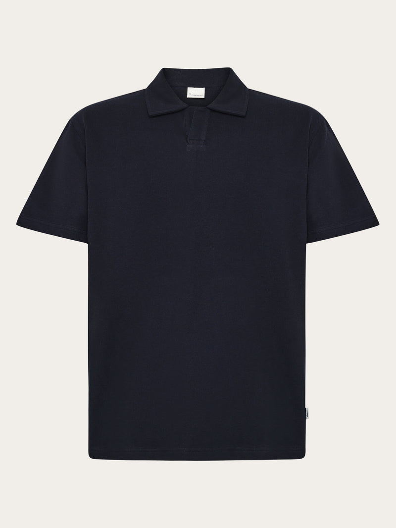KnowledgeCotton Apparel - MEN Terry polo Polos 1412 Night Sky