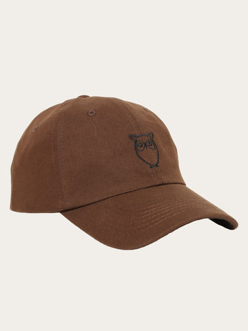 KnowledgeCotton Apparel - UNI Twill logo cap Caps 1243 Demitasse (brown)