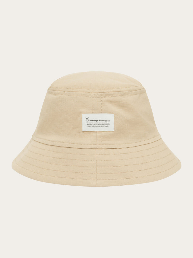 KnowledgeCotton Apparel - UNI Twill block bucket hat Hats 1347 Safari