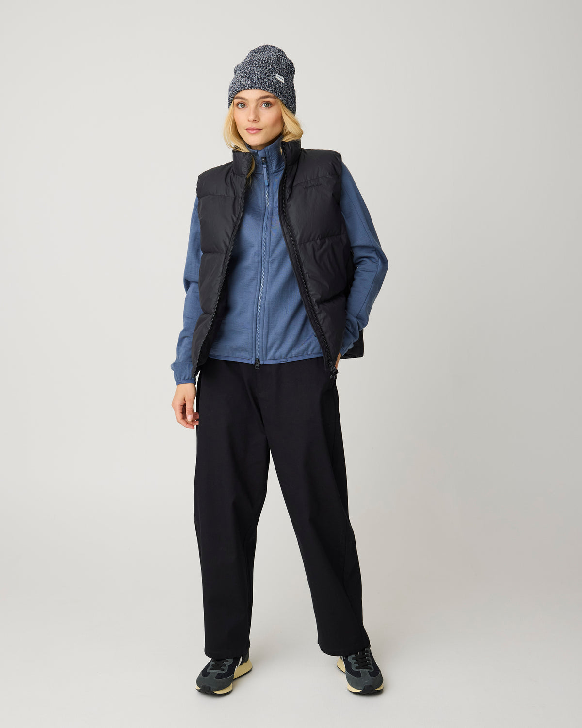 KnowledgeCotton Apparel - UNI Twisted yarn beanie Hats 1412 Night Sky