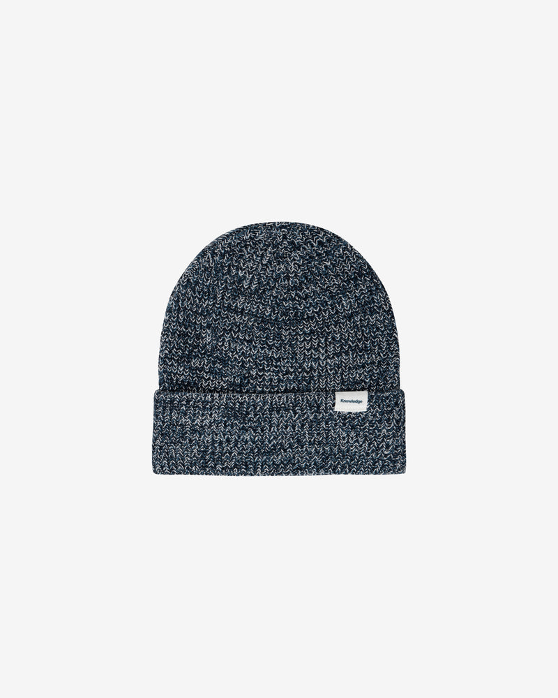 KnowledgeCotton Apparel - UNI Twisted yarn beanie Hats 1412 Night Sky