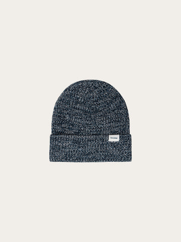 KnowledgeCotton Apparel - UNI Twisted yarn beanie Hats 1412 Night Sky