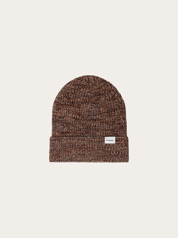 KnowledgeCotton Apparel - UNI Twisted yarn beanie Hats 1487 Chocolate Torte