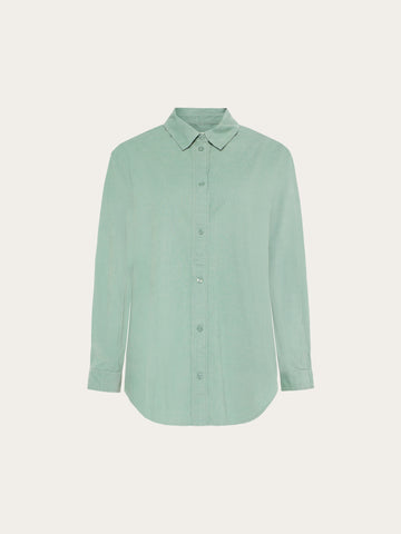 KnowledgeCotton Apparel - WMN Vega relaxed corduroy shirt Shirts 1396 Lily Pad