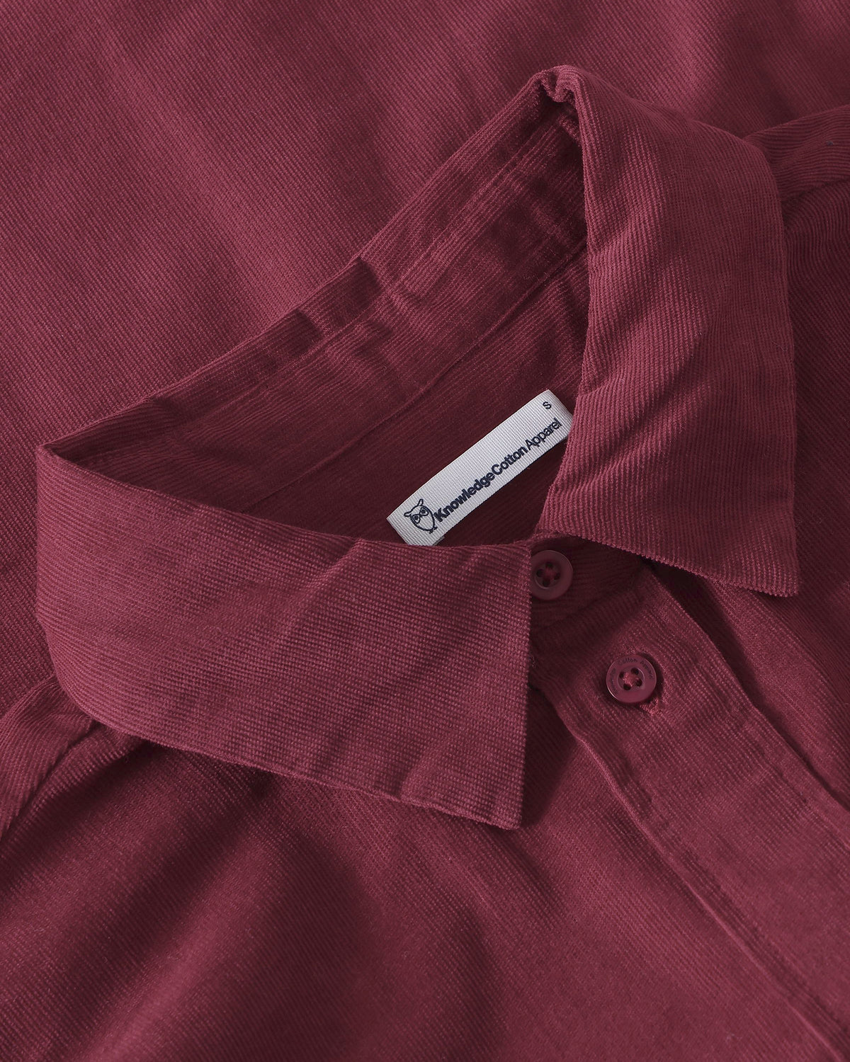 KnowledgeCotton Apparel - WMN Vega relaxed corduroy shirt Shirts 1500 Burgundy