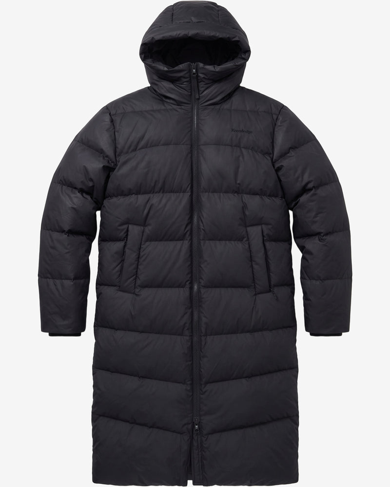 KnowledgeCotton Apparel - WMN Vent 90 puffer coat Jackets 1300 Black Jet