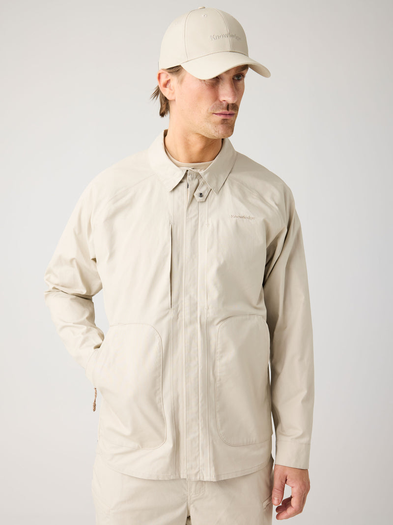 KnowledgeCotton Apparel - MEN Vent Canvas 200 Classic Jacket - GOTS/Vegan Jackets 1228 Light feather gray