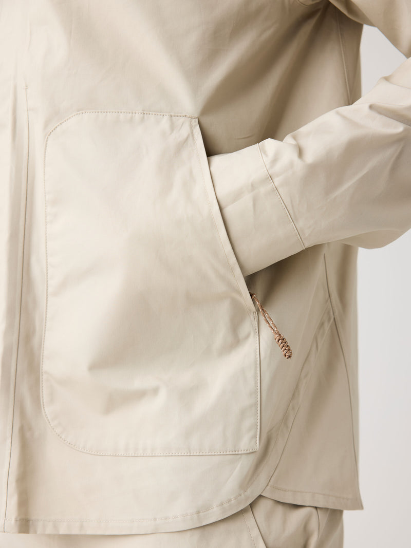 KnowledgeCotton Apparel - MEN Vent Canvas 200 Classic Jacket - GOTS/Vegan Jackets 1228 Light feather gray