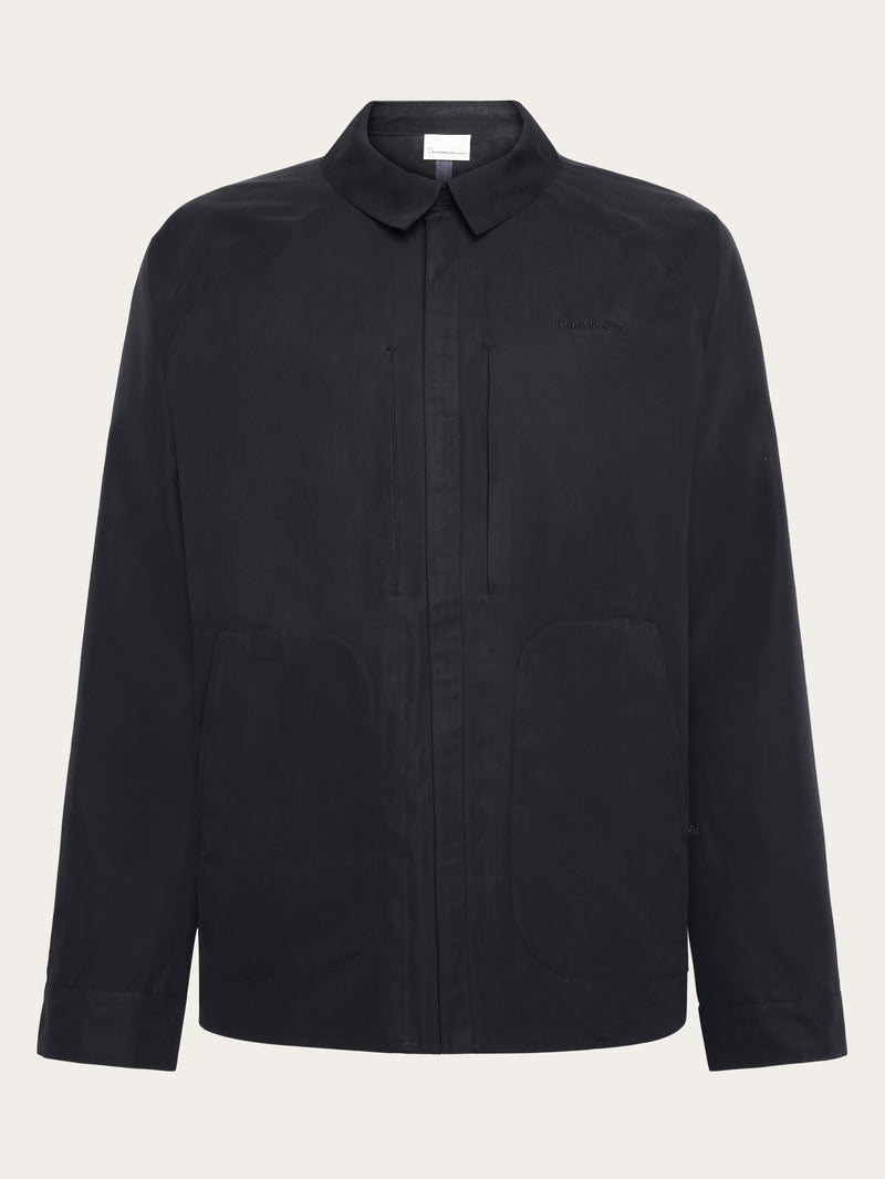 KnowledgeCotton Apparel - MEN Vent Canvas 200 Classic Jacket - GOTS/Vegan Jackets 1300 Black Jet
