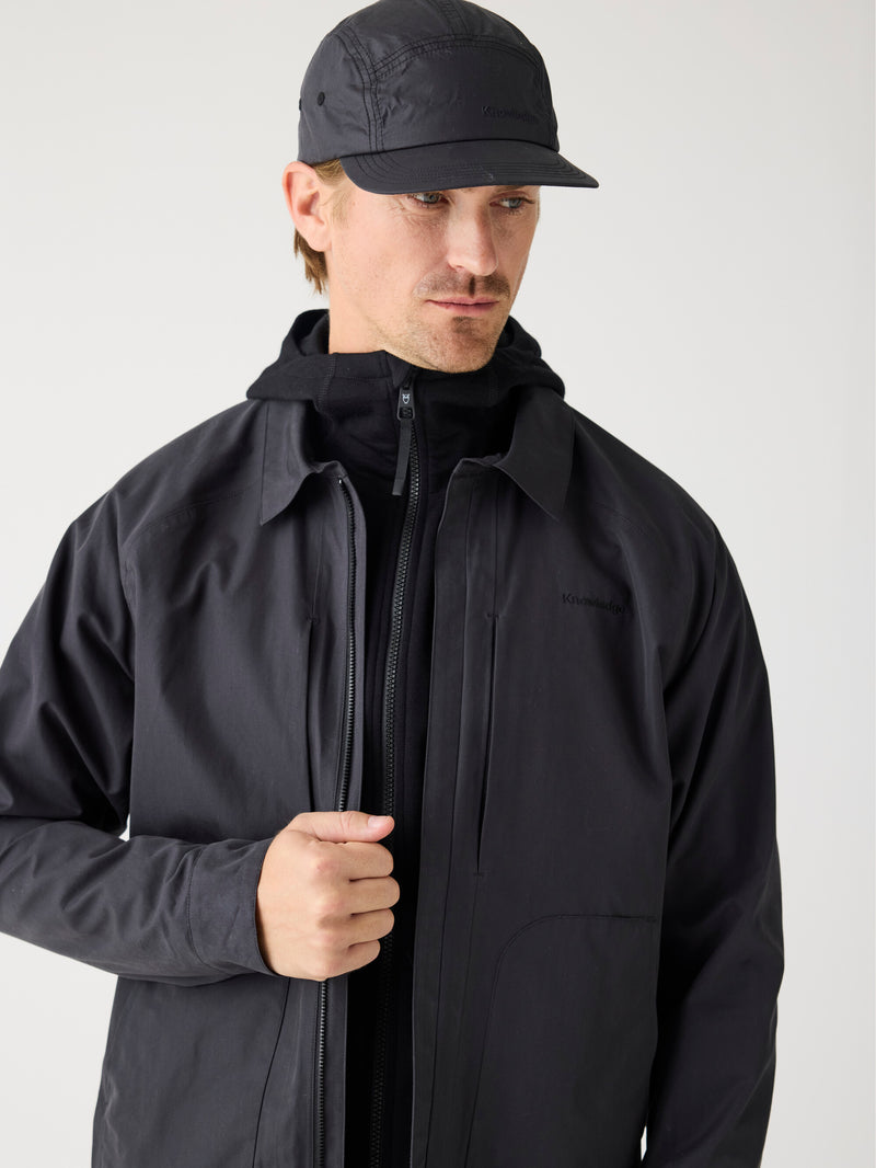 KnowledgeCotton Apparel - MEN Vent Canvas 200 Classic Jacket - GOTS/Vegan Jackets 1300 Black Jet