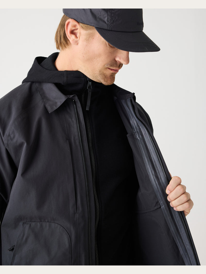 KnowledgeCotton Apparel - MEN Vent Canvas 200 Classic Jacket - GOTS/Vegan Jackets 1300 Black Jet