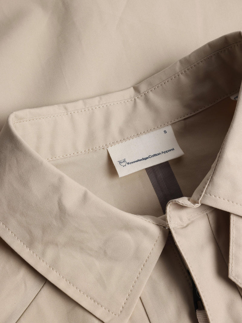 KnowledgeCotton Apparel - WMN Vent Canvas 200 Classic Jacket - GOTS/Vegan Jackets 1228 Light feather gray