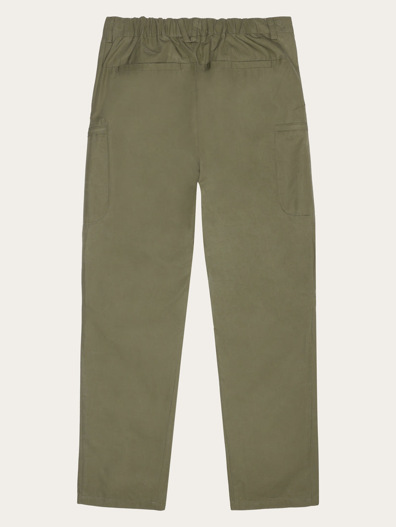 KnowledgeCotton Apparel - MEN Vent Canvas 200 classic pants - GOTS/Vegan Pants 1068 Burned Olive