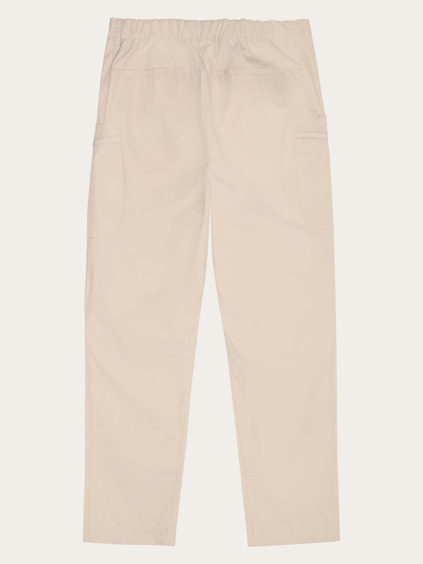 KnowledgeCotton Apparel - MEN Vent Canvas 200 classic pants - GOTS/Vegan Pants 1228 Light feather gray