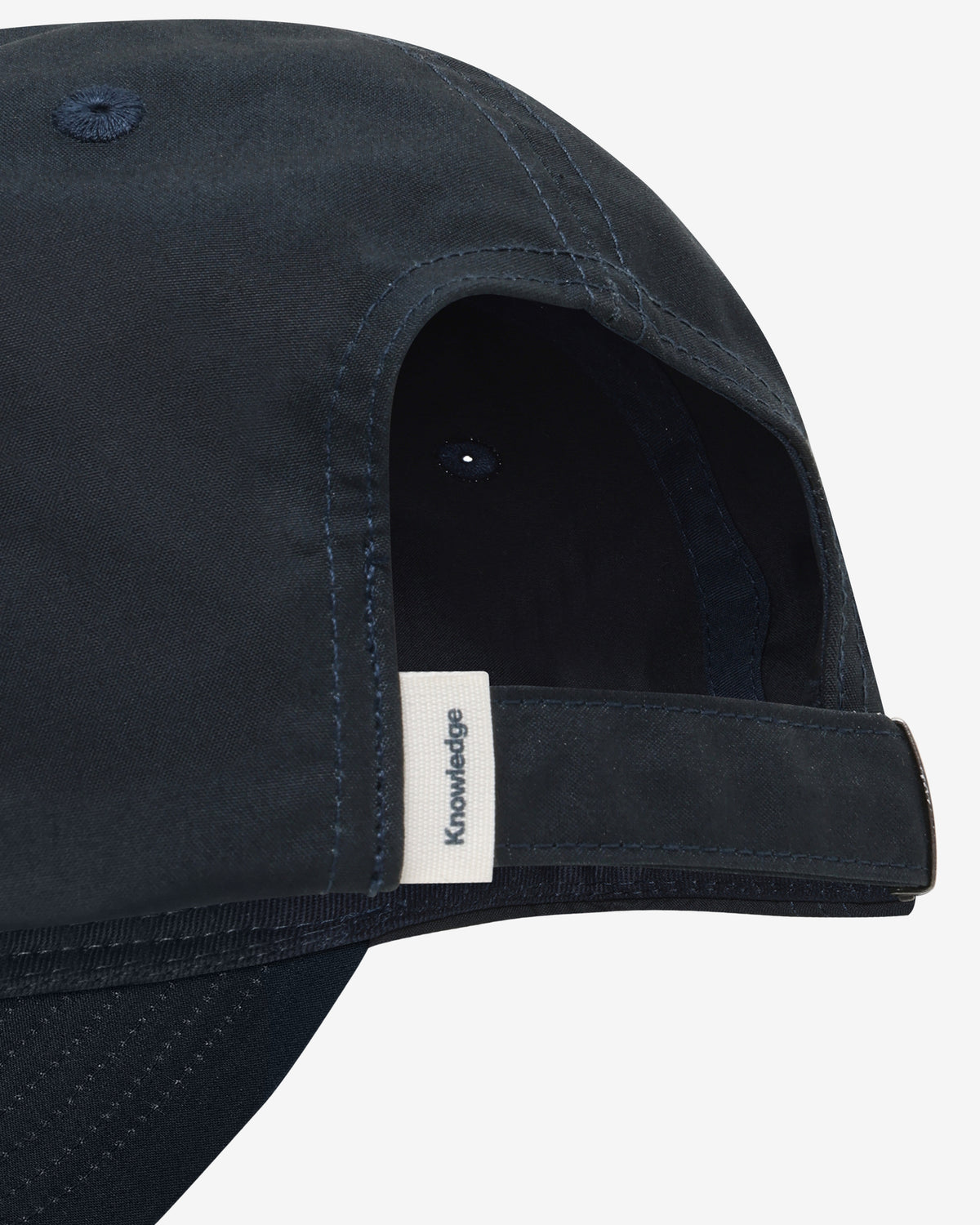 KnowledgeCotton Apparel - UNI Vent canvas 200 badge cap Caps 1001 Total Eclipse