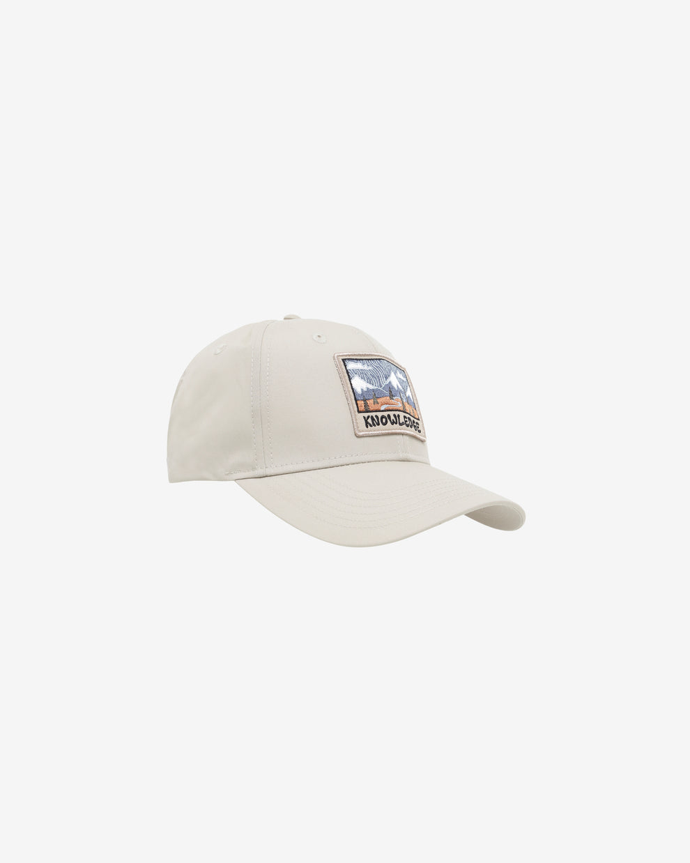KnowledgeCotton Apparel - UNI Vent canvas 200 badge cap Caps 1228 Light feather gray