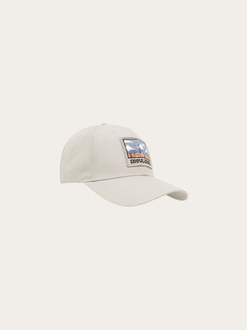 KnowledgeCotton Apparel - UNI Vent canvas 200 badge cap Caps 1228 Light feather gray