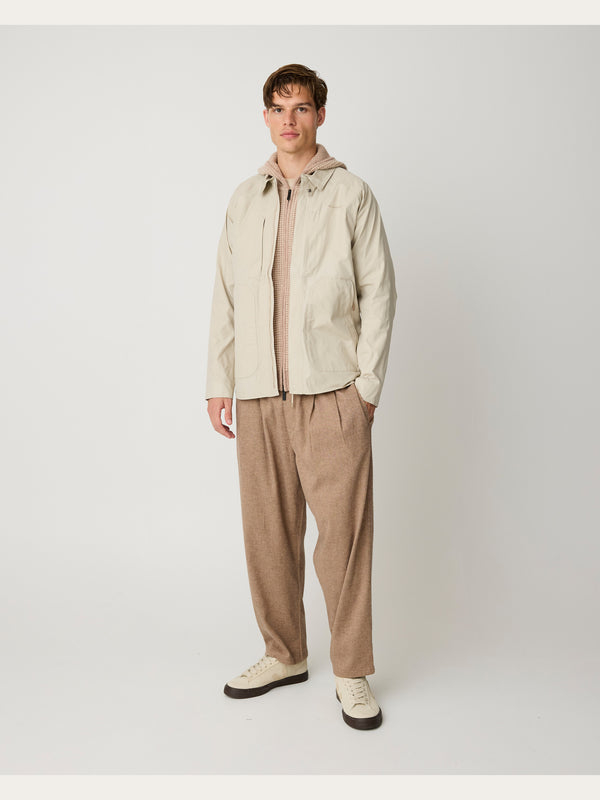 KnowledgeCotton Apparel - MEN Vent canvas 200 jacket Jackets 1228 Light feather gray