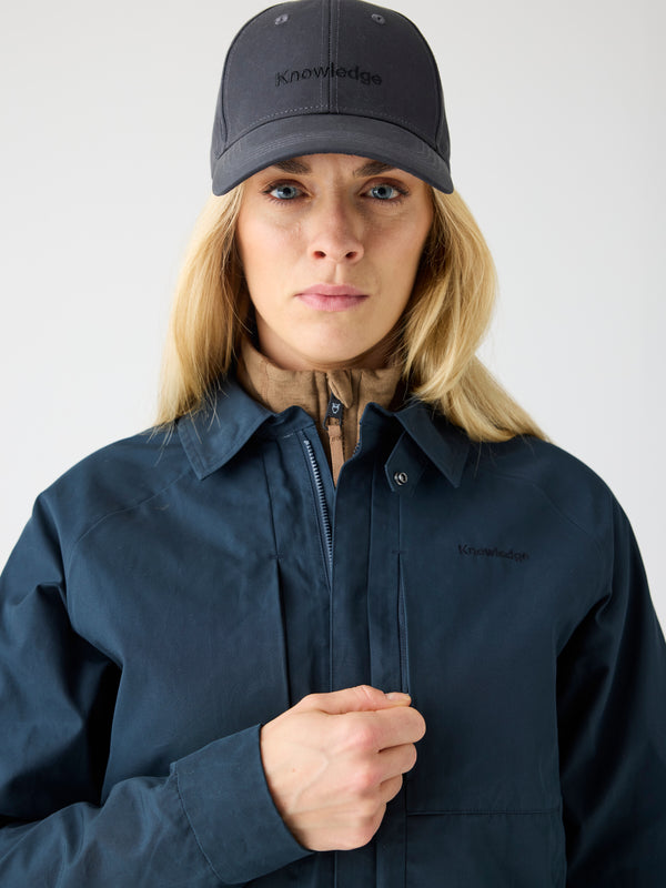 KnowledgeCotton Apparel - WMN Vent canvas 200 jacket Jackets 1001 Total Eclipse
