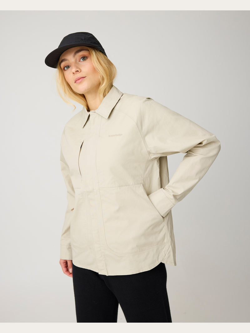 KnowledgeCotton Apparel - WMN Vent canvas 200 jacket Jackets 1228 Light feather gray