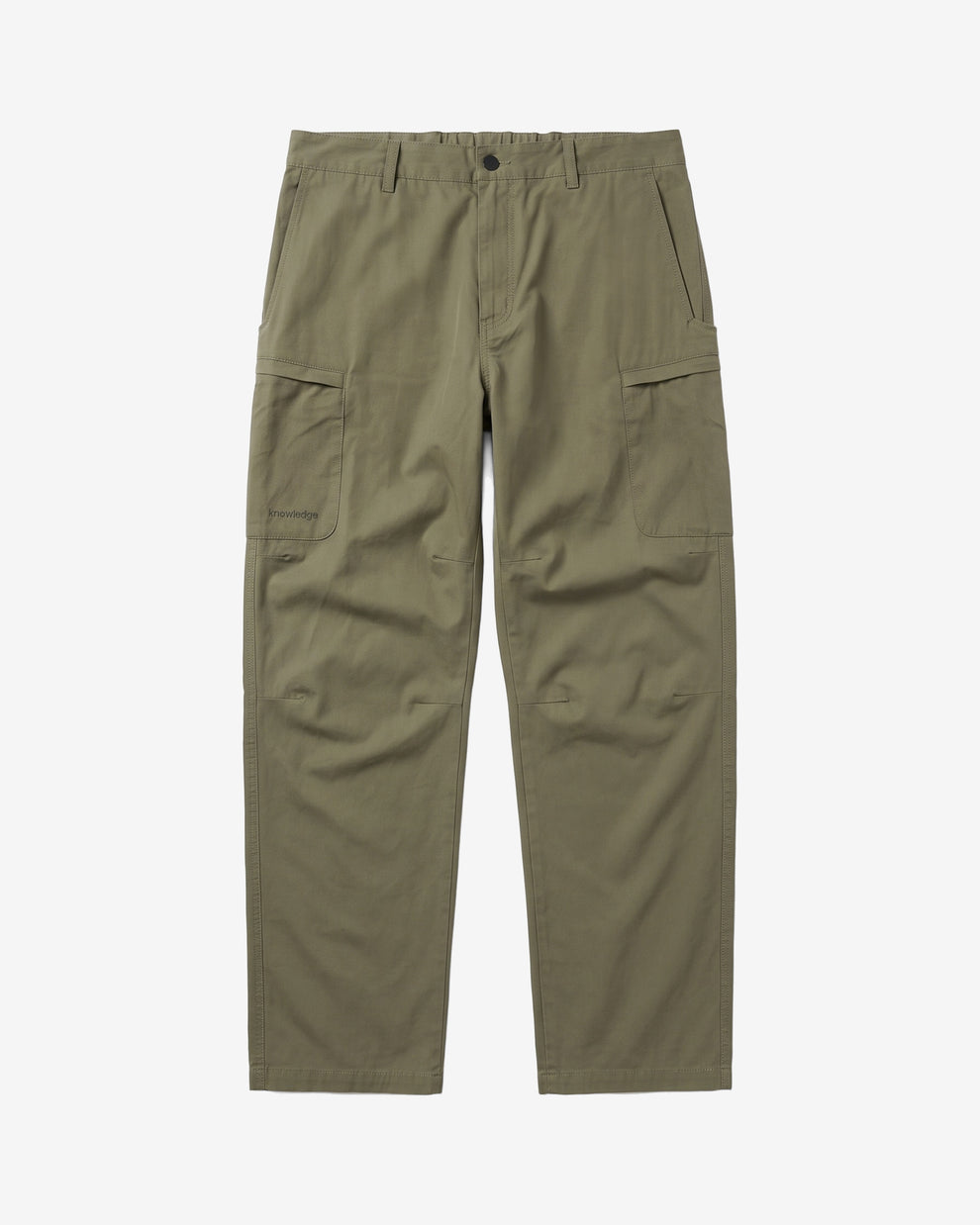 KnowledgeCotton Apparel - MEN Vent canvas 200 pants Pants 1068 Burned Olive