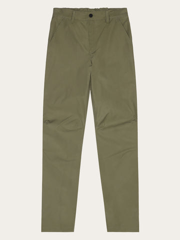 KnowledgeCotton Apparel - WMN Vent canvas 200 pants Pants 1068 Burned Olive
