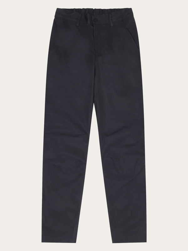 KnowledgeCotton Apparel - WMN Vent canvas 200 pants Pants 1300 Black Jet