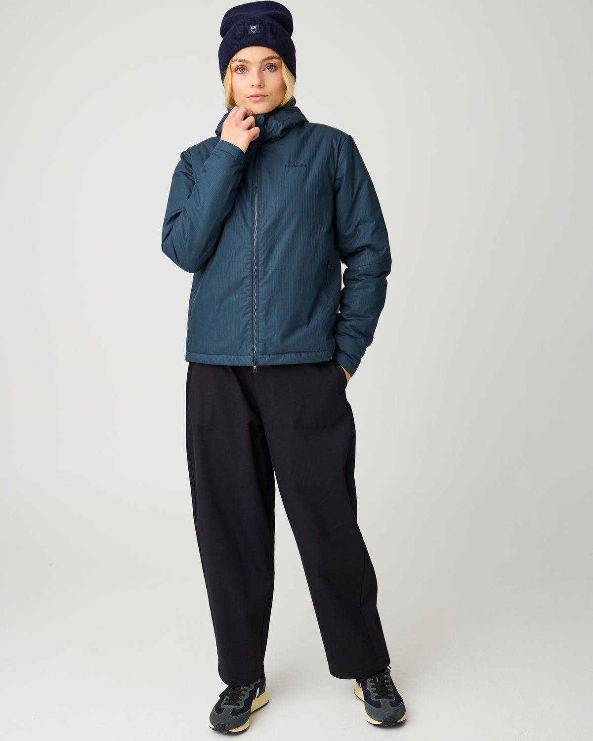 KnowledgeCotton Apparel - WMN Vent ripstop 140 insulated jacket Jackets 1001 Total Eclipse