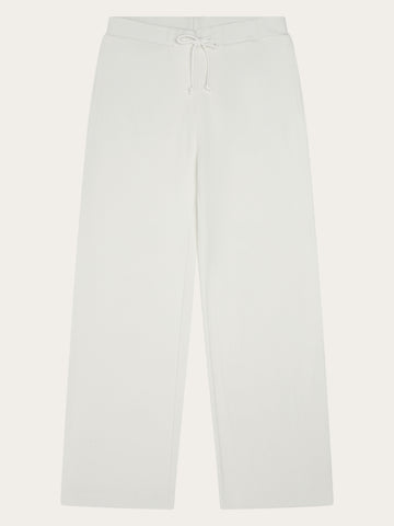 KnowledgeCotton Apparel - WMN Wide waffle pants Pants 1387 Egret