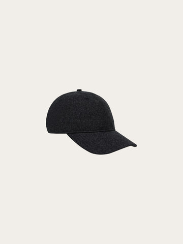 KnowledgeCotton Apparel - UNI Wool cap Caps 1073 Dark Grey Melange